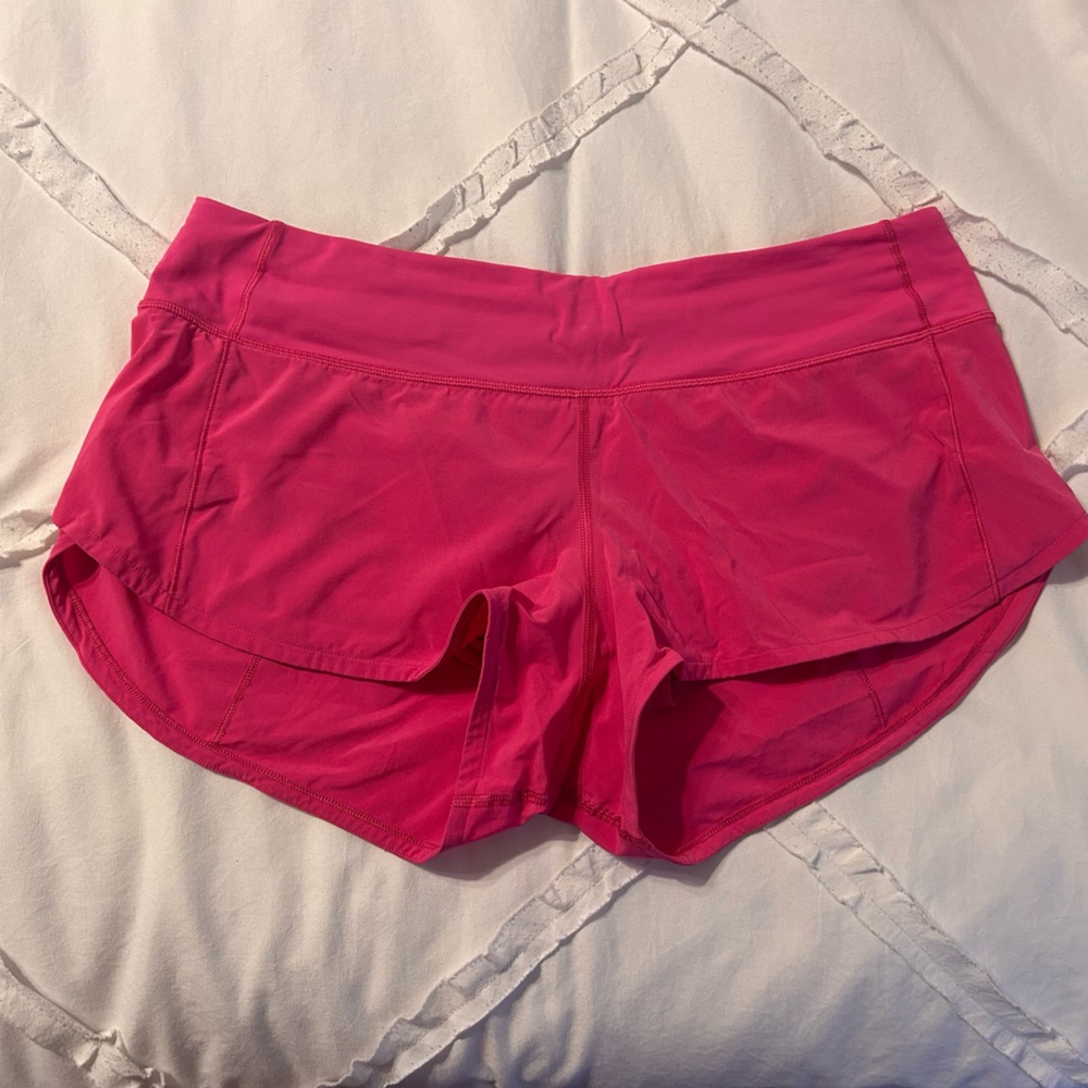 Lululemon Athletica Hot Pink Speed Up Shorts 2.5 inch size 8